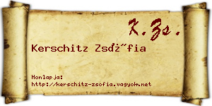 Kerschitz Zsófia névjegykártya